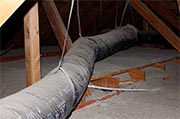Check forced air ducts in the attic Photo